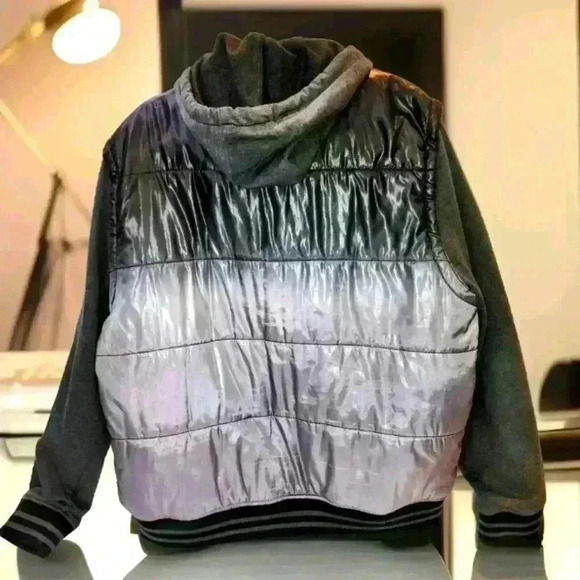 Bar III Light Vest Bomber Jacket Mens 2XL Black Grey (15J112) - Picture 4 of 4